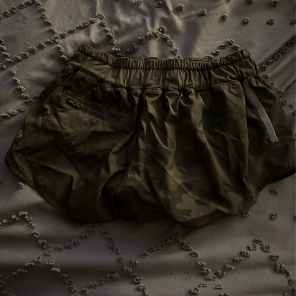 lululemon athletica Green Camo Athletic Shorts - Picture 2 of 2